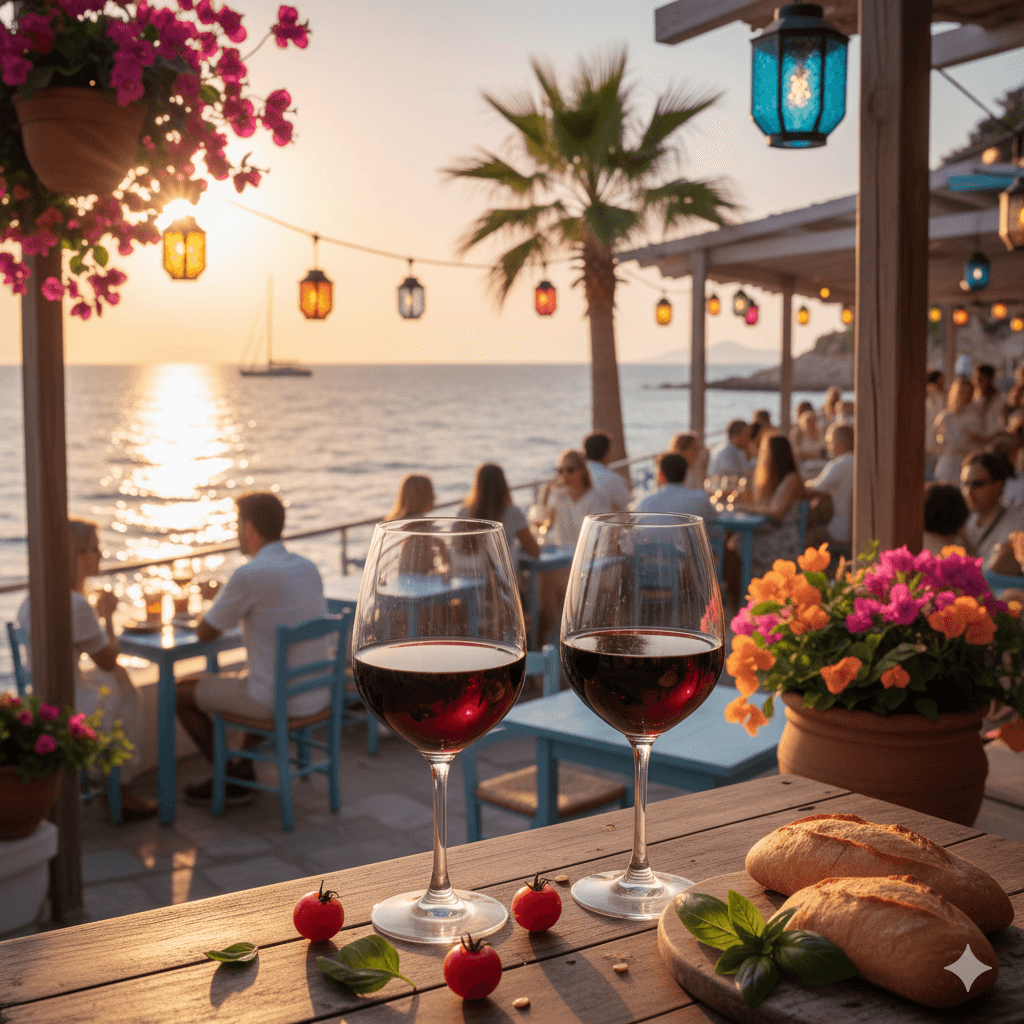 Apri Cellars hero banner showing wine bottles and a warm ambiance